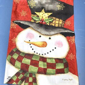 NWOT Briarwood Lane snowman 18" x 12.5" garden flag